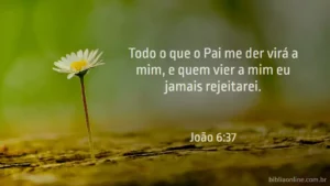 Todo o que o Pai me der virá a mim, e quem vier a mim eu jamais rejeitarei. João 6:37